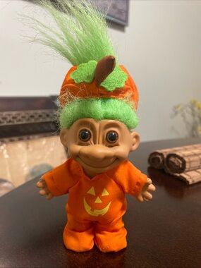 Vintage Russ Pumpkin Halloween Troll Doll Jack-o-lantern Fall Decor  Pumpkin